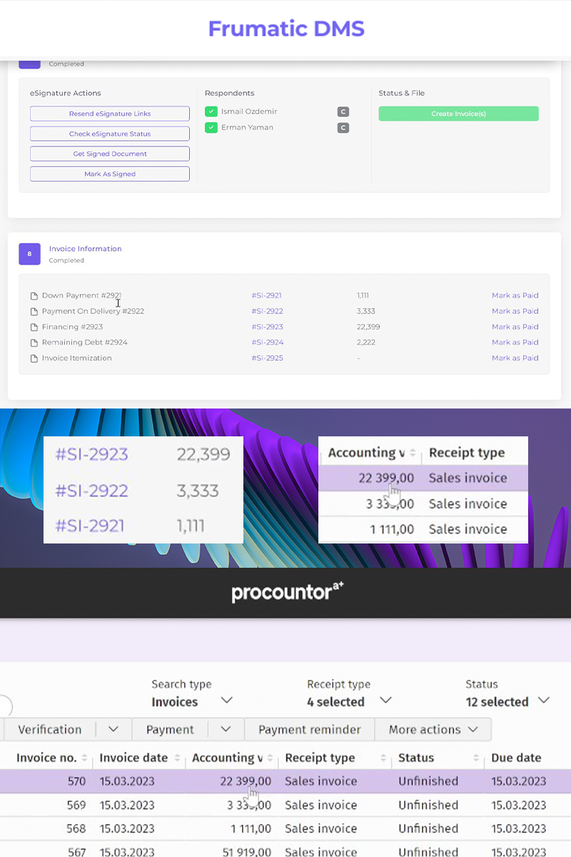 DMS Automated Accounting with Procountor